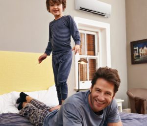 Father and Son with Mitsubishi Ductless