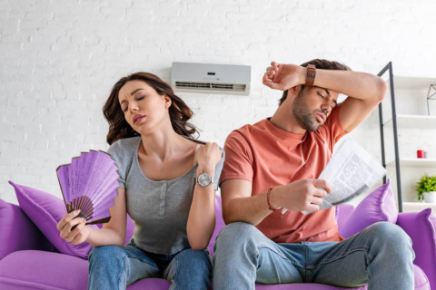 ac producing hot air