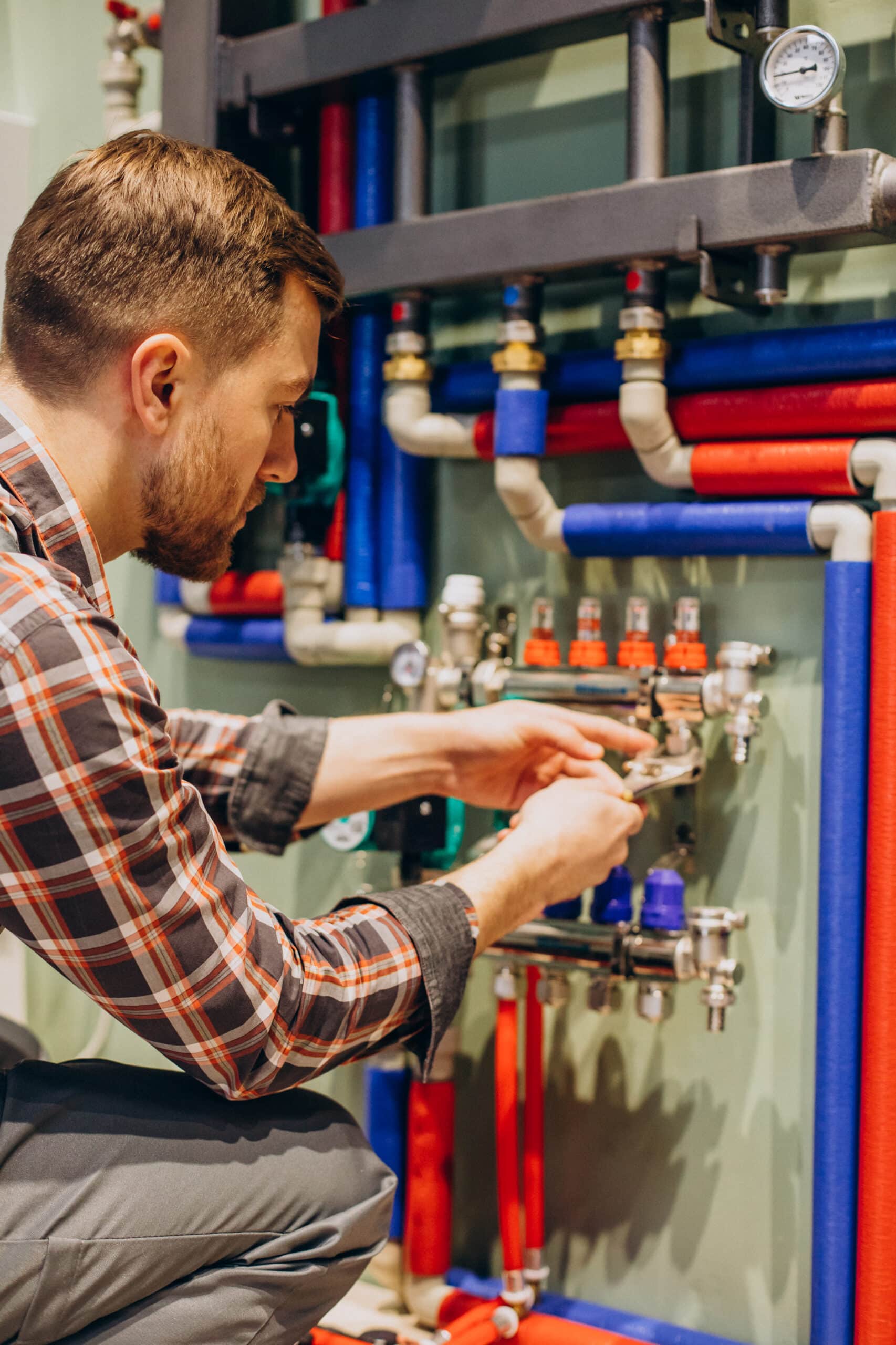 Engineer Adjusting Autonomous Heating